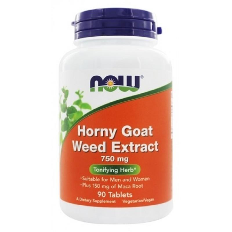 Now Foods Horny Goat Weed Extract 750 мг 90 таблетки 7879