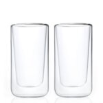 BLOMUS Сет двустенни стъклени чаши за лате NERO 2бр