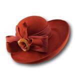 Дамска филцова шапка "Кралица" в цвят пепел от рози-Copy
