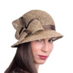 Лятна Дамска шапка клош от морска трева-Copy