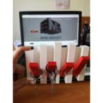 3D стойка за ключове - прибиращи се закачалки