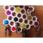 3D стойка за ключове - пчелна пита, с 8 ключодържатели