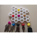 3D стойка за ключове - пчелна пита, с 8 ключодържатели