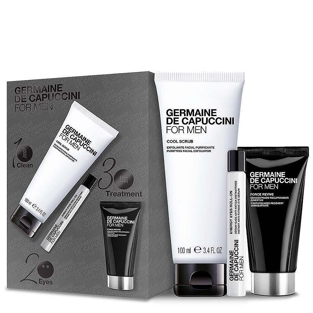 Подаръчен комплект за мъже Germaine De Capuccini For Men Skincare Routine Force Revive