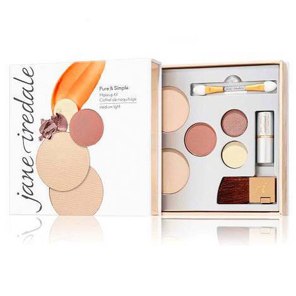 Комплект за гримиране Пудра за лице, Сенки за очи, Руж за лице, Балсам за устни Jane Iredale Pure Simple Makeup Kit