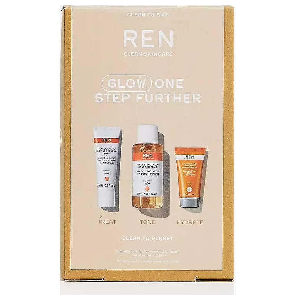 Комплект Изсветляване за пигментирана кожа с АНА киселини Ren Clean Skincare Glow One Step Further