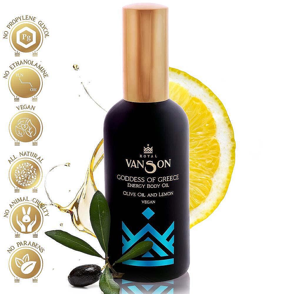 Спрей олио за тяло с маслиново масло Royal Van Son Goddess Of Greece Body Oil