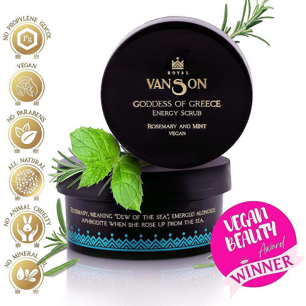 Веган енергизираща скраб за тяло Мента и Розмарин Royal Van Son Goddess Of Greece Energy Body Scrub