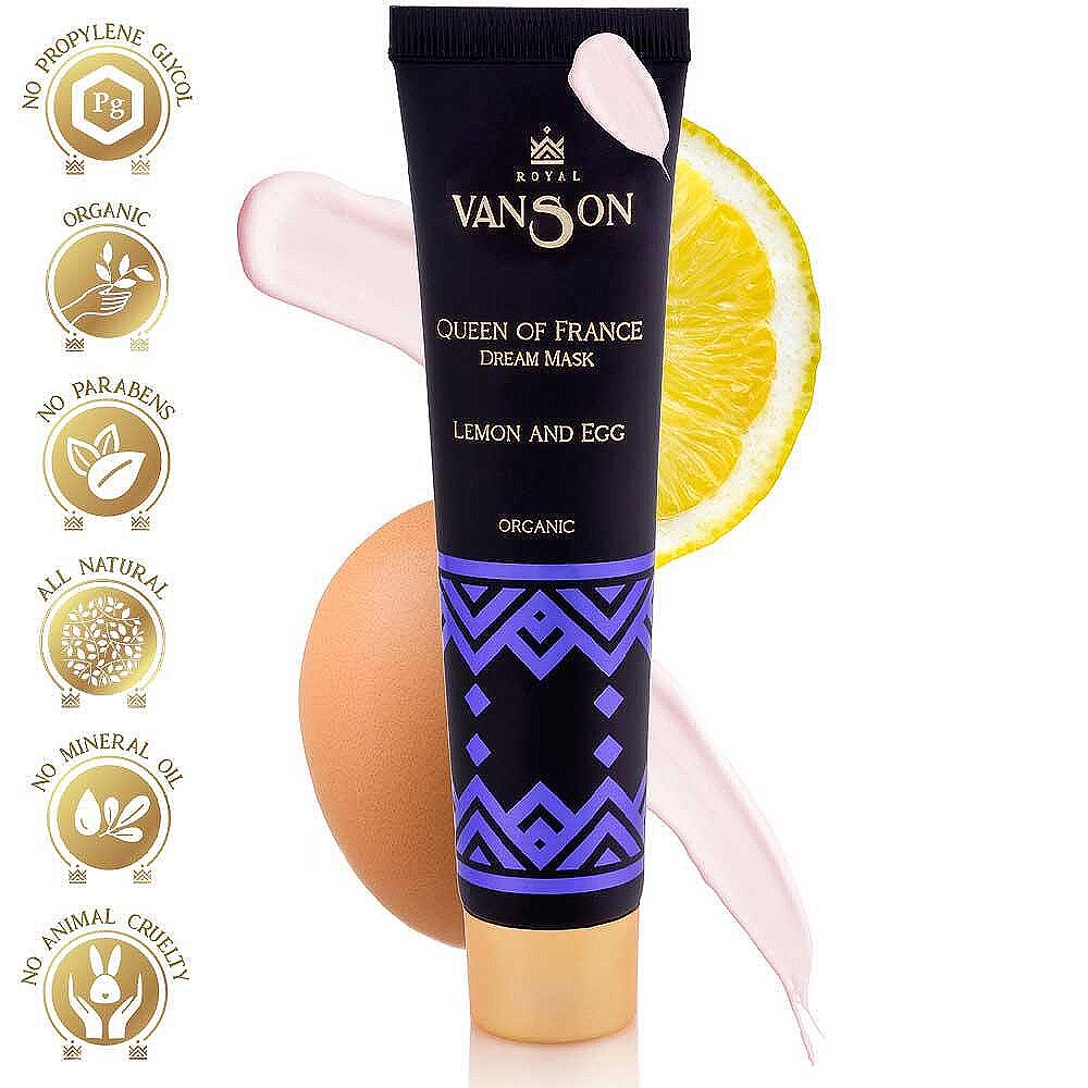 Органик маска за лице за стягане на порите Royal Van Son Queen Of France Face Mask