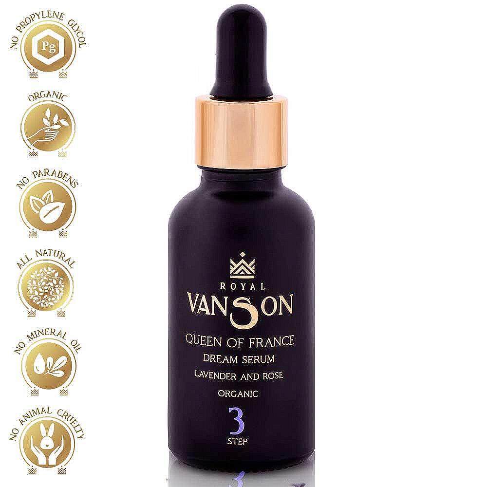 Органик анти-ейдж серум за лице Лавандула и Роза Royal Van Son Queen Of France Face Serum