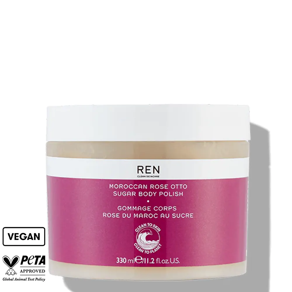 Изглаждащ ексфолиант за тяло REN Moroccan Rose Otto Sugar Body Polish