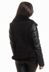 Дамско кожено яке в черен цвят на Rockeds