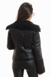 Дамско кожено яке в черен цвят на Rockeds