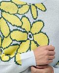 Пуловер с флорални мотиви JORFLOWER KNIT CREW NECK