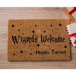 Изтривалка за врата Wizards Welcome Muggles Tolerated