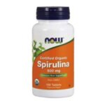 NOW Foods Spirulina 500 mg - 100 Таблетки - Спирулина - притежава намаляващи холестерола, антивирусни и антимутагенни свойства