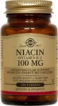 SOLGAR Vitamin B3 - Niacin - Витамин В3 - Ниацин - 100 таблетки - за понижаване на &quot;лошия&quot; и повишаване на &quot;добрия&quot; холестерол, подобряване на кръвообръщението