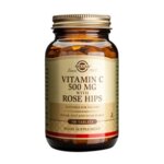 SOLGAR Rose Hips C 500 - Шипка - 100 таблетки - антиоксидантен витамин необходим за здравето на организма и особено важен за поддържането на здрава кожа