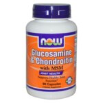 NOW Glucosamine &amp; Chondroitin с MSM - 90 Капсули - Глюкозамин и Хондроитин + Метилсулфонилметан - за изграждането на ставите и хрущялите