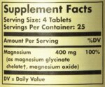 SOLGAR Chelated Magnesium 100 mg - 100 таблетки - Магнезий хелатна форма -  Помага за отстраняването на амоняка от организма и играе важна роля в регулирането на сърдечния ритъм