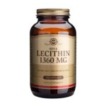 SOLGAR Lecithin 1360mg - 100 гел капсули - Лецитин от соя - Помага за стимулиране на нервната система срещу високите нива на холестерол и атеросклероза поддържа здравето на черния дроб