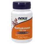 NOW Foods Nattokinase 100 мг - 60 Капсули - Натокиназа (от соеви зърна) за предпазване от сърдечно-съдови заболявания