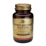SOLGAR Reishi Shiitake Maitake Mushroom Extract - Екстракт от гъби Рейши Шийтаке Майтаке - 50 капсули - важен източник на витамини бета-глюкани и желязо