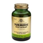 SOLGAR Turmeric Root Extract - 60 капсули - Корен Куркума екстракт - Силен антиоксидант подобрява храносмилането облекчава симптомите на диспепсия