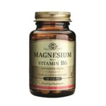 SOLGAR Magnesium + Vitamin B6 - Специална формула която съдържа магнезий с витамин В6 особено полезна при предменструални симптоми
