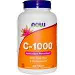 NOW Vitamin C-1000 - 250 таб - с постепенно освобождаване - 250 Таблетки - Витамин С