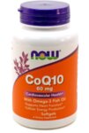 NOW Foods CoQ10 60 mg + Omega-3 - 30 Дражета - CoQ10 60 mg + Омега-3 - изключително мощен антиоксидант оптимизира обмяната на веществата
