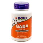 NOW Foods GABA 500 мг + B6 - 100 Капсули - Гама Аминобутировата Киселина - релаксира мозъка и успокоява нервната система