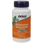 NOW Potassium Gluconate 99 mg - 100 Таблетки - Калий - поддържа  водния баланс в тялото киселинните нива кръвното налягане и невромускулните функции за пренасянето на хранителни вещества