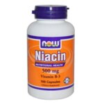 NOW Vitamin B-3 (Niacin) 500 mg - 100 капсули - Витамин В3 (Ниацин)