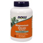 NOW Magnesium Citrate 134 mg - 90 Дражета Магнезиев цитрат - играе ключова роля за енергийния метаболизъм и протеиновия синтез