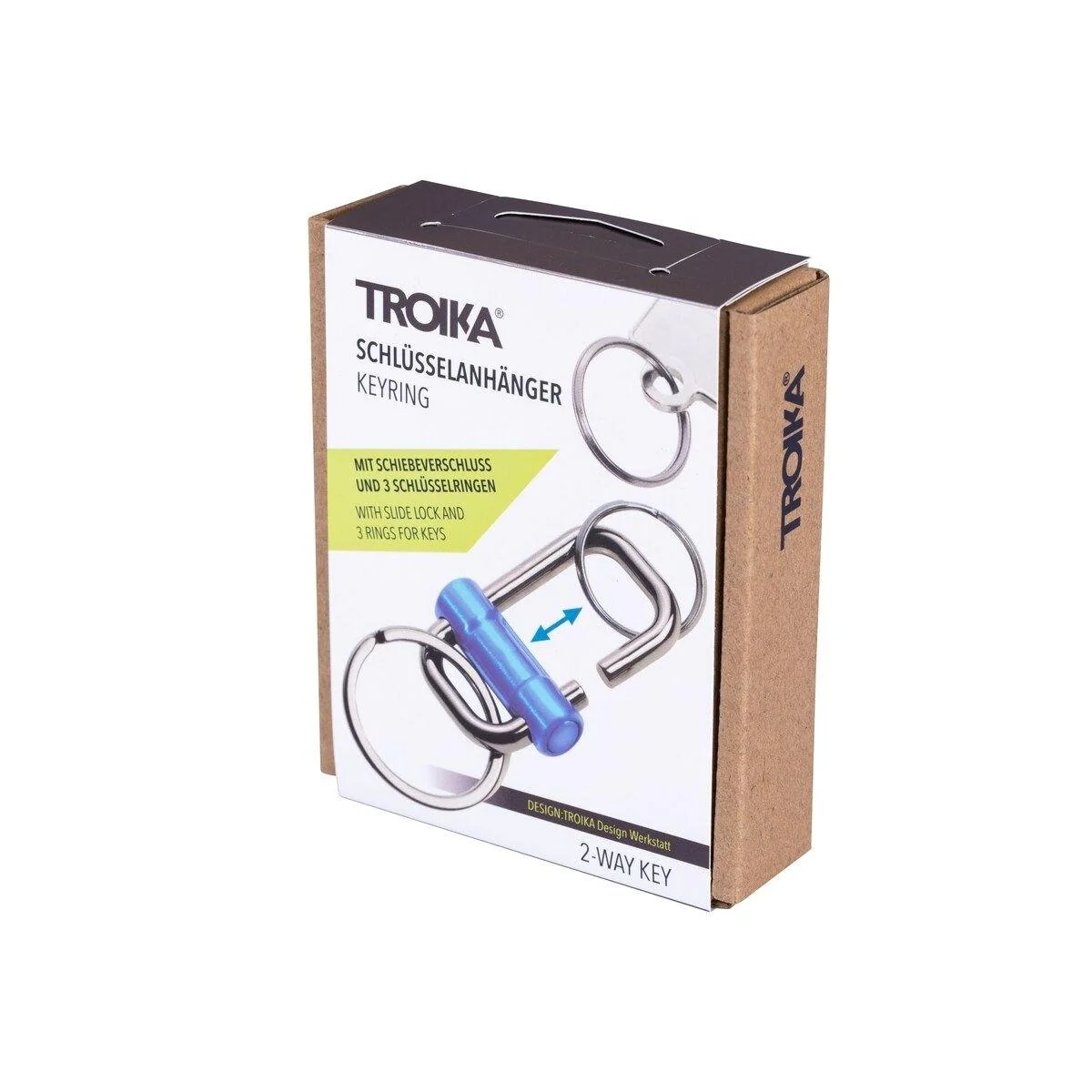 Ключодържател Troika - 2-WAY KEY, син