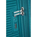 Куфар American Tourister Soundbox с 4 колела, 55cm с разширение , зелен
