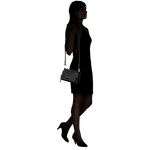 Be-Her Дамска чанта за през рамо размер S черен цвят