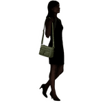 Move 4.0 Хоризонтална дамска чанта за през рамо в зелен цвят