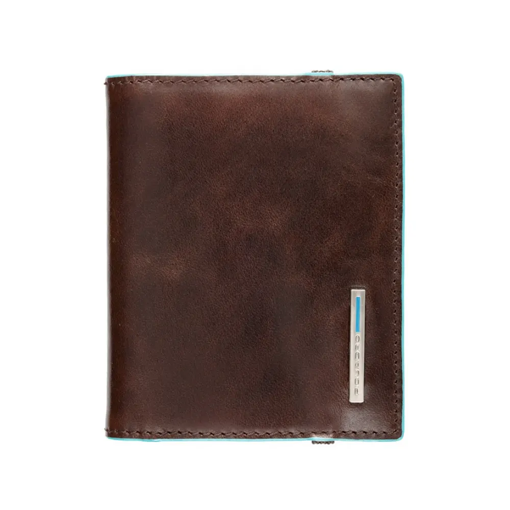 Визитник Piquadro B-Square, кафяв със сини кантове Визитник Piquadro B-Square, кафяв със сини кантове