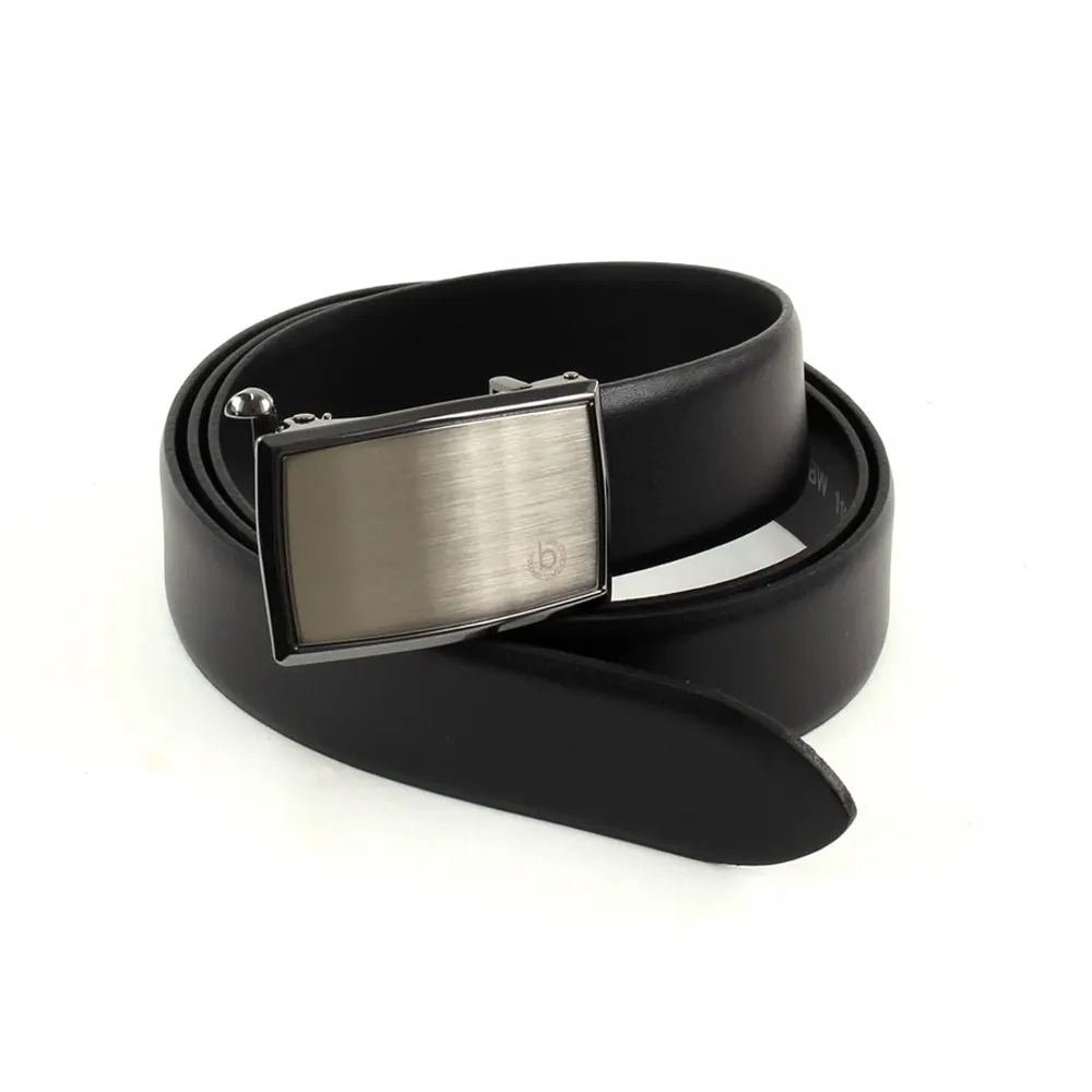 Мъжки кожен колан Bugatti, с автоматична катарама, черен Мъжки кожен колан Bugatti, с автоматична катарама, черен