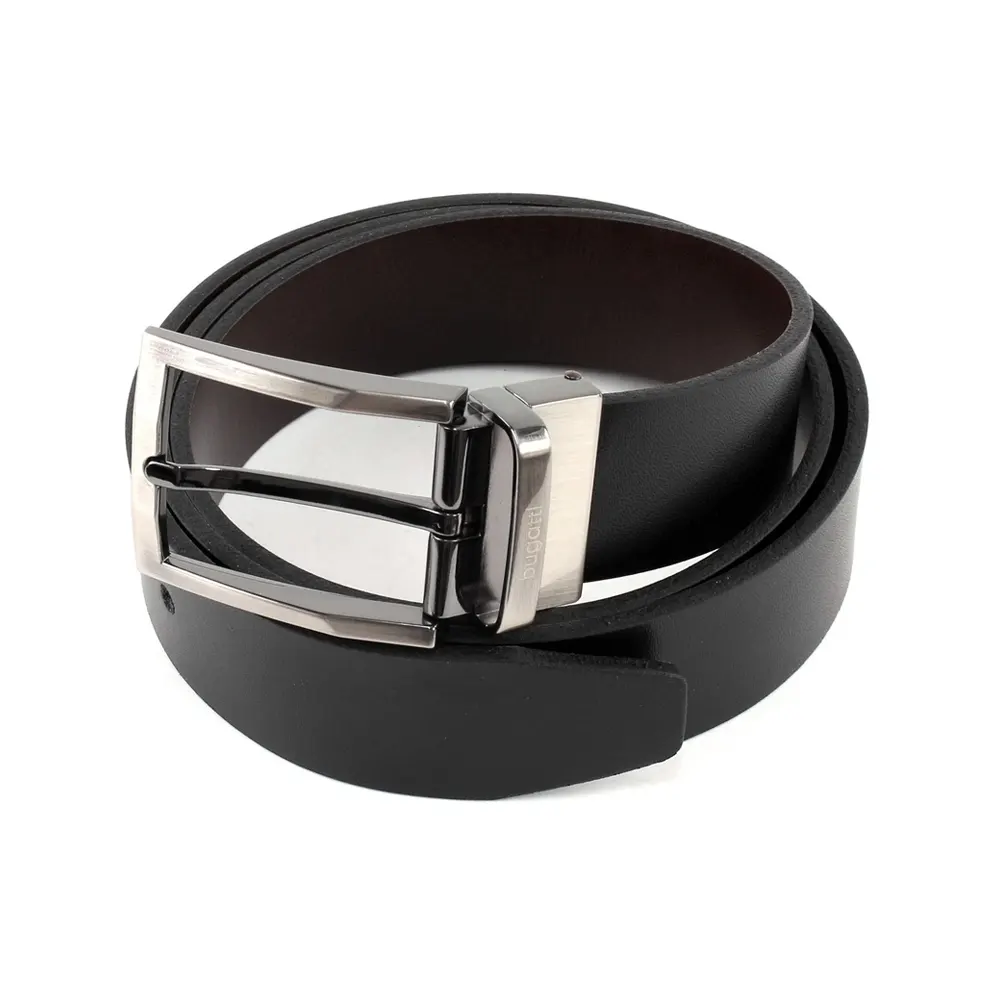 Двустранен мъжки колан Bugatti, черен/тъмнокафяв Двустранен мъжки колан Bugatti, черен/тъмнокафяв