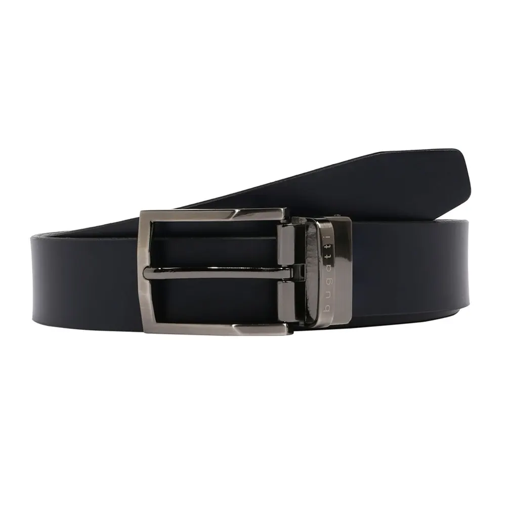 Двустранен мъжки колан Bugatti, тъмносин/черен Двустранен мъжки колан Bugatti, тъмносин/черен