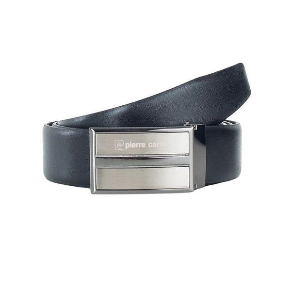 Мъжки черен колан Pierre Cardin, естествена телешка кожа Мъжки черен колан Pierre Cardin, естествена телешка кожа