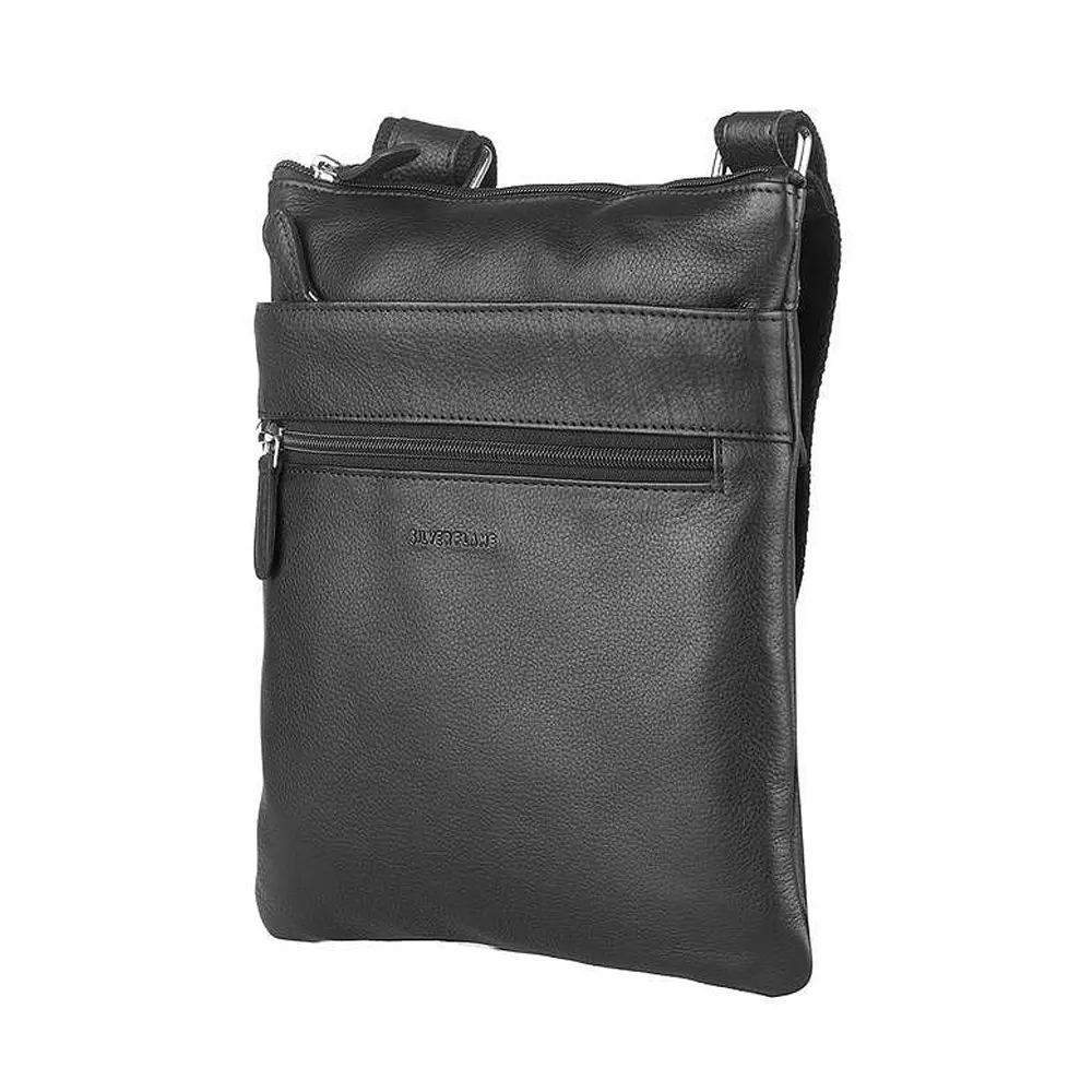 Мъжка черна чанта Silver Flame - SFG99402, черна Мъжка черна чанта Silver Flame - SFG99402, черна