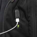 Раница Swissdigital, джоб за таблет, USB порт, черна