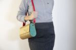 Ръчно изработена дамска чанта от дърво и естествена кожа Алба Перца“