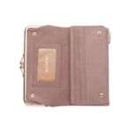 Дамско портмоне ROSSI, със златисти елементи, розово