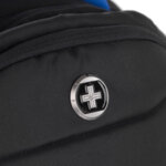 Раница Swissdigital, джоб за лаптоп, USB порт, място за слушалки, черна