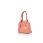 Дамска чанта с ципове ROSSI, розовa